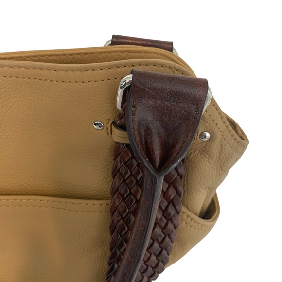 Tignanello Camel Tan Leather Double Handled Shoulder Bag - NWOT - Picture 6 of 15